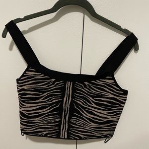 Guess Crop Top; Animal Print; Size Medium